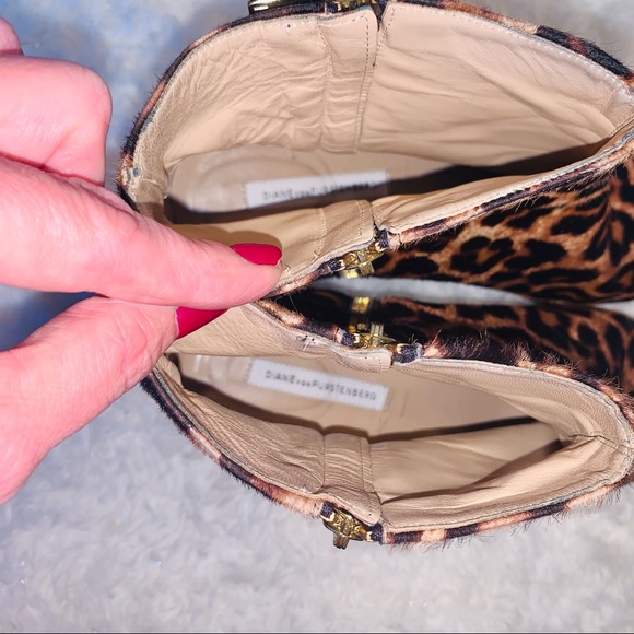 Diane Von Furstenberg “Abbott Too” Calf Hair Ankle Bootie